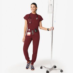 Figs scrub set- Burgundy